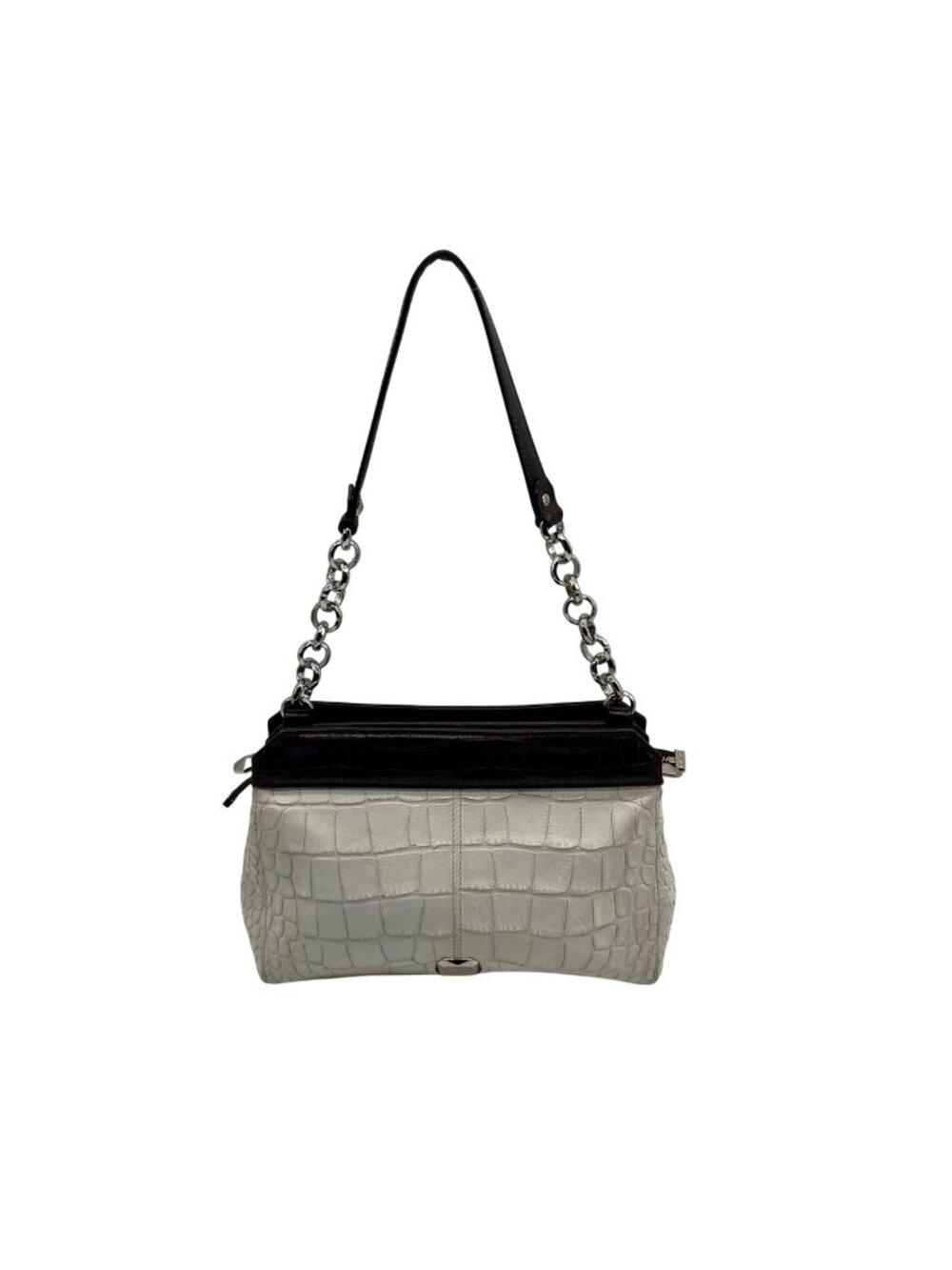Henri Bendel Croc-Embossed Leather Shoulder Bag